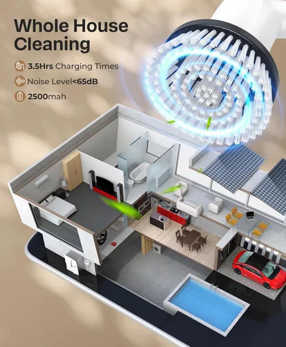 Miniatura 5 de LyriFine Limpiador eléctrico giratorio, nuevo cepillo limpiador de baño impermeable IPX7 de cuerpo completo, limpiador de ducha con mango largo y 2