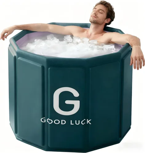 Simcat Bañera de hielo plegable y portátil, para adultos, recuperación muscular rápida, adecuada para gimnasio al aire libre, baño de hielo, baño