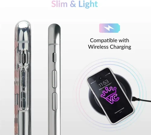Miniatura 6 de VELVET CAVIAR Compatible con iPhone 7 Plus y iPhone 8 Plus Case Lips para mujeres y niñas, bonitas fundas protectoras transparentes (labios nudes)