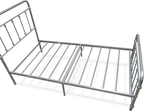 Miniatura 15 de East West Furniture GDTBSIL Garland - Marco de cama individual con 6 patas de metal, marco de cama de lujo con recubrimiento en polvo, color plateado