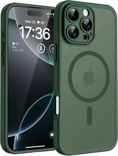 Miniatura 164 de TOCOL Funda magnética 3 en 1 para iPhone 14 Pro, mejorada [protección completa de cámara] con 2 protectores de pantalla, funda de grado militar Azul