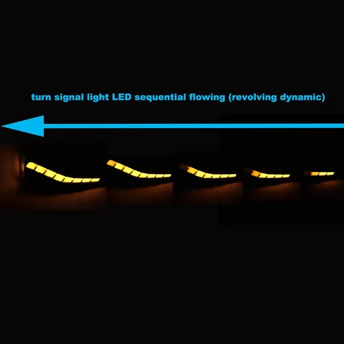 Miniatura 2 de Espejos de vista lateral Indicador de luz intermitente secuencial dinámico LED luz de señal de giro para Infiniti Q50 Q60 Q70 QX30 QX50 QX60 QX70