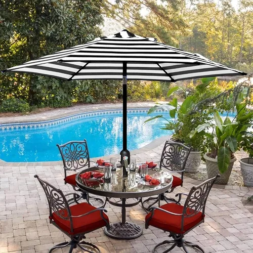 Miniatura 6 de Blissun - Sombrilla de patio de 7.5 pies, sombrilla de jardín, sombrilla de mercado para exteriores con botón de inclinación y manivela