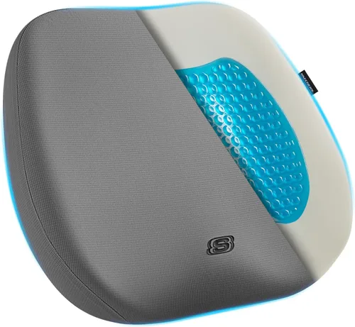 Miniatura 9 de Skechers Cojín de asiento de gel y espuma viscoelástica de alta calidad, cojín para silla de oficina para aliviar el dolor de coxis, almohada