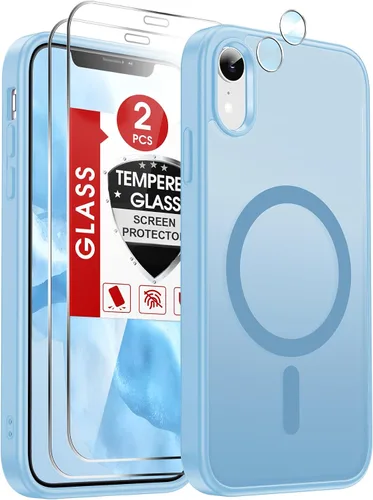 Miniatura 11 de LeYi Funda para iPhone XR: con protector de pantalla X2 + 2 funda para cámara [compatible con MagSafe] Funda protectora magnética i iphoneXR