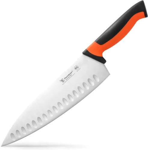 Miniatura 13 de Cuchillo de chef certificado NSF de 10 pulgadas, cuchillo de cocina de acero inoxidable de alto carbono con mango ergonómico codificado por
