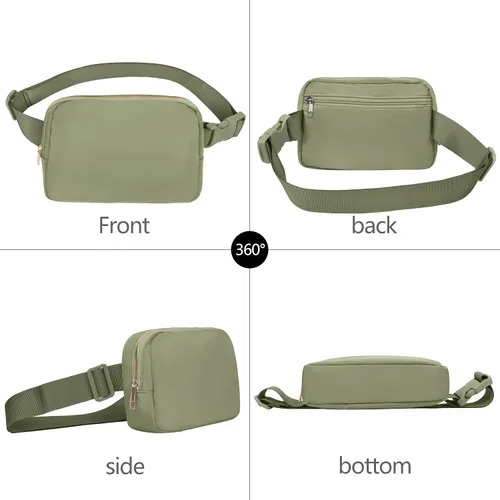 Miniatura 30 de Riñonera cruzada para mujeres y hombres, bolsa para cinturón para senderismo con correa ajustable, riñonera para correr, entrenamiento, deportes