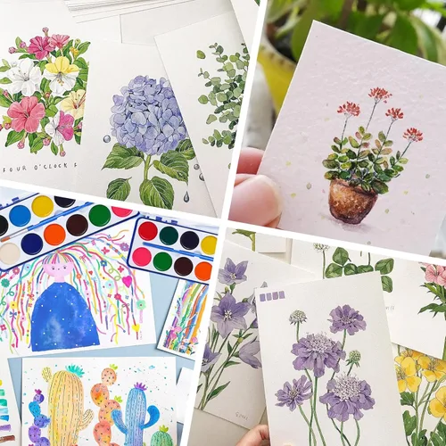 Miniatura 6 de Juego de 100 pinturas de acuarela para niños, 12 colores de acuarelas con pincel, juego de pintura de acuarela para niños para recuerdos de fiesta