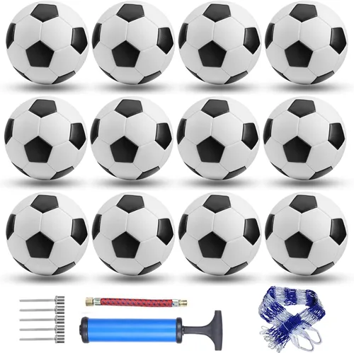 Miniatura 10 de Paquete de 12 Artículos a Granel de Operación Navidad Balón de Fútbol con Agujas de Bomba – Balón de Fútbol Tamaño Oficial 3/4/5 para Adolescentes