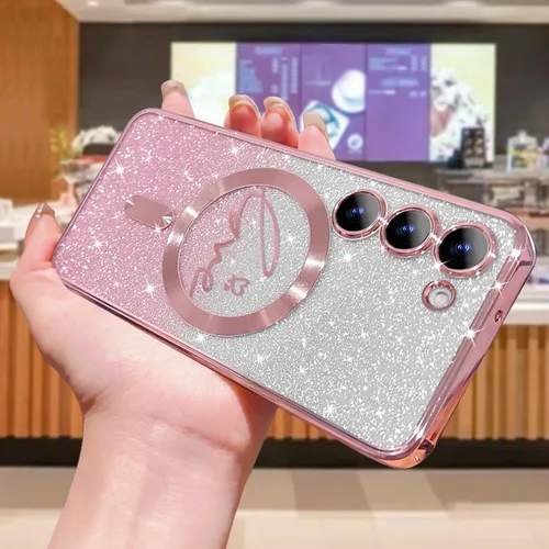 Miniatura 192 de ZONRW - Funda para Samsung Galaxy S22 Ultra magnética, para mujeres y niñas, cubierta trasera suave, lujosa, con corazón de amor, bling, degradado