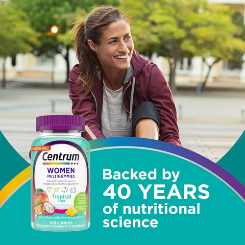 Miniatura 9 de Centrum Gomitas Multivitamínicas para Mujeres, Apoyo Inmune, Energía, Aspecto Saludable, 100 Unidades, Suministro para 50 Días