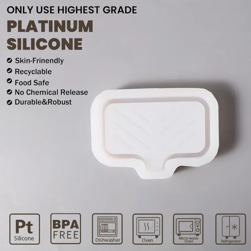 Miniatura 3 de Molde de silicona para jabonera de hormigón con drenaje, soporte de jabón de cemento para ducha/baño, herramientas de fabricación de bandejas