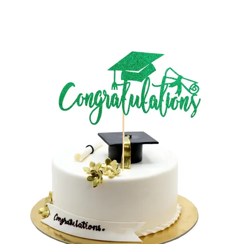 Miniatura 12 de Arthsdite 1 Pieza Decoración para Pastel de Graduación con Purpurina Dorada "So Proud of You" - 2025 Graduado Felicitaciones Senior Decoración