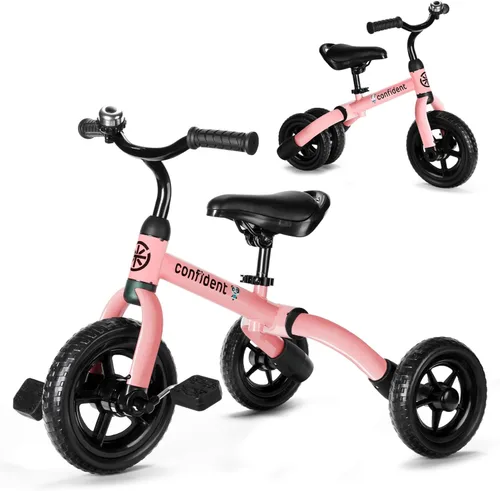 Miniatura 9 de XPIY Triciclo para niños de 2 a 5 años, triciclo plegable 3 en 1 para niños y niñas, bicicleta para niños con pedal desmontable y asiento ajustable