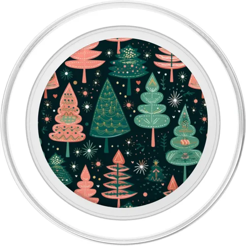 Miniatura 2 de Bosque de invierno de abeto navideño - PopSockets MagSafe PopGrip con temática navideña para iPhone