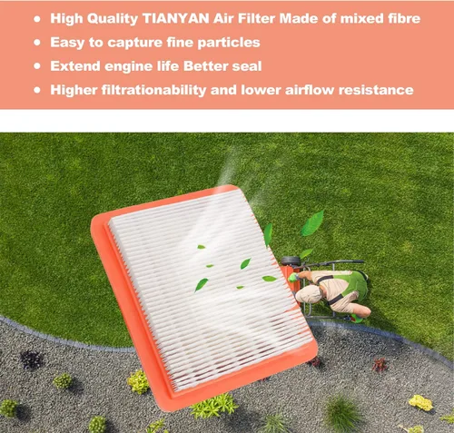 Miniatura 2 de TIANYAN 17211-Z8B-901 Filtro de aire para Honda GCV160LAO GCV190LA GC190LA HRR216 HRB216 HRB217 HRC216 HRS216 HRT216 HRZ216 HRX217 EB2800I EGG 2800I