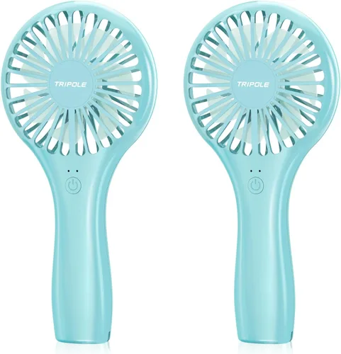 Miniatura 12 de TriPole Mini ventilador de mano portátil con 3 velocidades, batería de viento fuerte, ventilador de mano para viajes de viaje, conciertos al aire