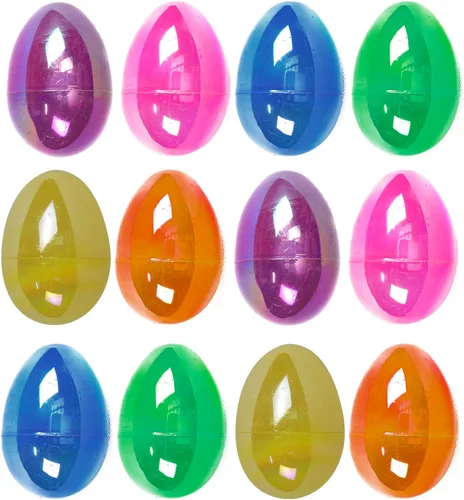 Miniatura 6 de Brite Star Huevos de Pascua, 6 unidades de 3 pulgadas, metálicos: plata/rosa/azul/oro/púrpura/champán