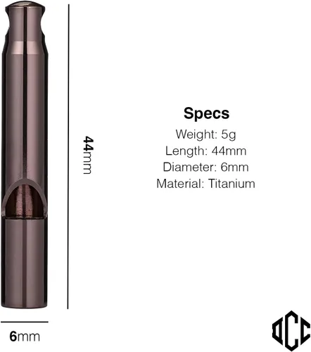 Miniatura 6 de TiWhistle - Silbato de emergencia de titanio (morado claro)