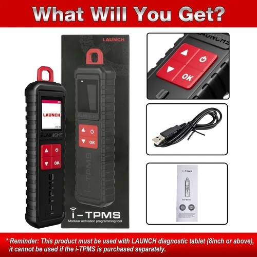 Miniatura 6 de LAUNCH Herramienta de servicio i-TPMS X431, reinicio de TPMS de 315 MHz y 433 MHz para bricolaje y tiendas, activa la mayoría de sensores OE