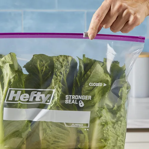 Miniatura 6 de Hefty Bolsas deslizantes para almacenamiento de alimentos, 2.5 gal, 12 qt