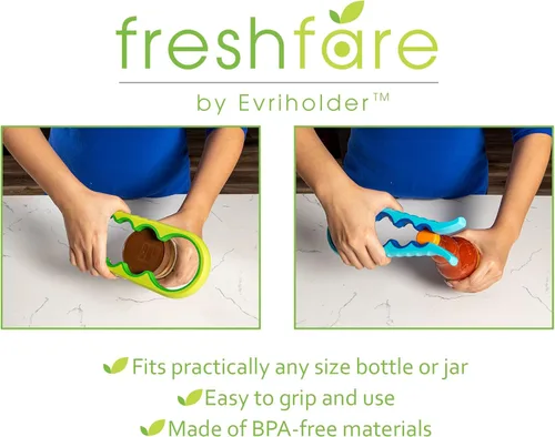 Miniatura 4 de Evriholder Easi-Twist - 1 abridor de tarros de fácil agarre, paquete de 1, los colores pueden variar