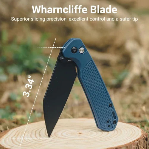 Miniatura 4 de CJRB Cuchillo de Bolsillo Pyrite-Light, Cuchillo Plegable con Hoja de Acero AR-RPM9 de 3.34'', Cuchillo de Bolsillo Pequeño con Clip de Bolsillo