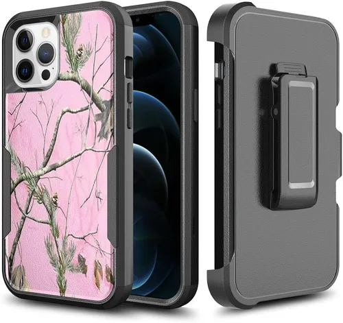 Miniatura 11 de 14 Pro Max - Funda protectora híbrida a prueba de golpes, diseño de doble capa, cubierta dura compatible con iPhone 14 Pro Max (negro y negro)