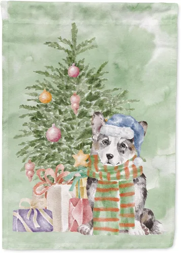 Miniatura 98 de Caroline's Treasures CK8213GF Bulldog Inglés #2 Regalos de Navidad y árbol de jardín Bandera de buzón Bandera decorativa para patio exterior, patio