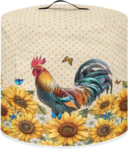 Miniatura 30 de Cubierta antipolvo para olla a presión con estampado floral de pájaros, compatible con 3 cuartos de galón, cubierta antipolvo instantánea duradera