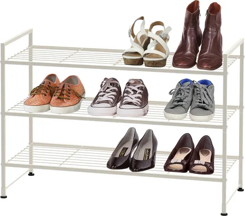 Miniatura 15 de Simple Houseware - Zapatero apilable de 3 niveles, superficie en rejilla, color negro