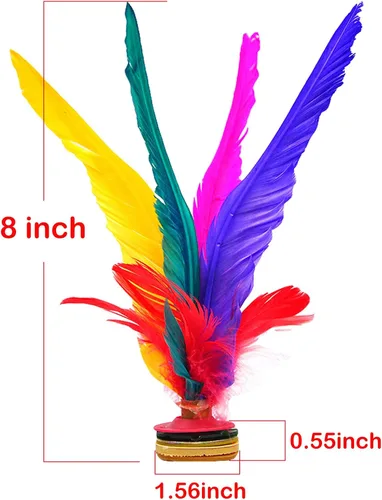 Miniatura 4 de Baitaihem Kick Shuttlecock chino Jianzi colorido pluma pie deportes al aire libre juego