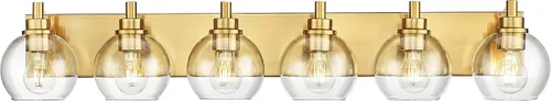 Miniatura 33 de Accesorios de iluminación de baño, luz de tocador mate negra de 2 luces, apliques de pared modernos con pantalla de globo de vidrio transparente