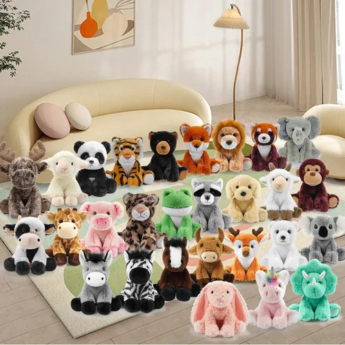 Miniatura 5 de Juguete de peluche de caballo, juguetes de peluche suaves para abrazar para niños, lindo regalo de animales de caballo para niños y niñas y juguete