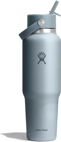 Miniatura 74 de Hydro Flask Botella de agua de viaje – Acero inoxidable aislado – Tapa ancha con pitillo, antiderrames, a prueba de fugas en 24 oz Trillium Pink
