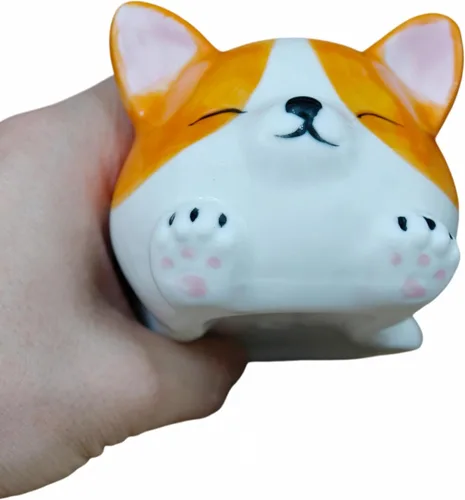 Miniatura 7 de Cuteforyou Macetas para suculentas, bonitas macetas de cerámica con forma de animal, diseño de cactus suculentas, planta no incluida (Corgi)