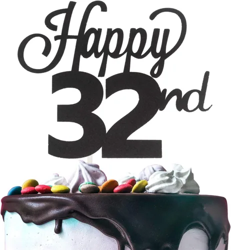 Miniatura 28 de LINGTEER - Decoración para pastel con texto "Happy Birthday 100", color negro