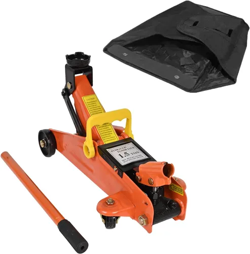 Miniatura 8 de Gato de piso resistente de 2 toneladas, rango de elevación de 5-1/8" a 13", gato hidráulico de bajo perfil para carro de servicio, capacidad de 4400