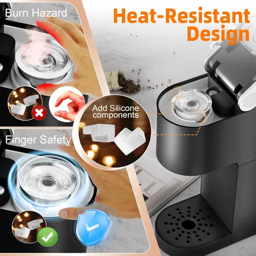 Miniatura 5 de Paquete de 3 cápsulas de café reutilizables K Cups para Keurig 1.0: tazas K recargables de acero inoxidable - Filtros de café reutilizables
