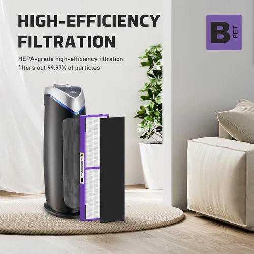 Miniatura 27 de Filtro B de repuesto HEPA transparente de humo compatible con AC4825 AC4300 AC4800 AC4900 AC4850, 2 filtros HEPA verdaderos y 6 prefiltros de carbón
