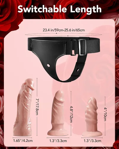 Miniatura 5 de UTIMI Correa de sexo de amarrar con consolador de silicona juguetes sexuales para masturbación femenina y lesbiana, lubricante incluido
