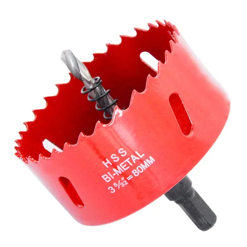 Miniatura 22 de Broca bimetálica para taladro, cortador de orificios HSS con eje para madera y metal