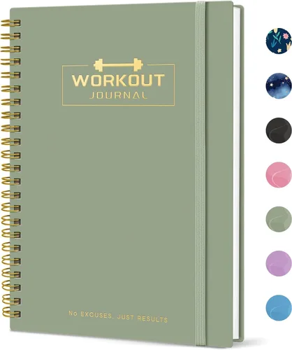 Diario de entrenamiento físico para mujeres y hombres, tamaño A5 (5.5 x 8.2 pulgadas), planificador de registro de entrenamiento para rastrear,