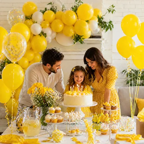 Miniatura 6 de EMART Globos amarillos de 12 pulgadas, globos de látex 100 piezas para fiestas, cumpleaños, bodas, baby shower, graduación, decoración temática