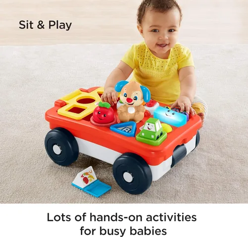 Miniatura 3 de Fisher-Price - Laugh & Learn Pull & Play Learning, vagón de reir y aprender, de halar y jugar, Multicolor