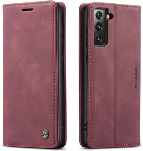 Miniatura 42 de Funda tipo cartera compatible con Samsung Galaxy S21 con tarjetero de bloqueo RFID, funda de piel con función atril para Samsung Galaxy S21 de 6.2