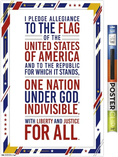 Miniatura 17 de Trends International The United States Of America - Pledge Of Allegiance Wall Poster, 14.725" x 22.375", Barnwood Framed Version
