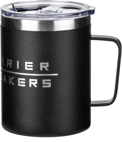 Miniatura 5 de Military Gift Shop Vaso Térmico de Café de Viaje de la Fuerza Aérea de Acero Inoxidable con Aislamiento al Vacío de Doble Pared Negro de 12 Onzas