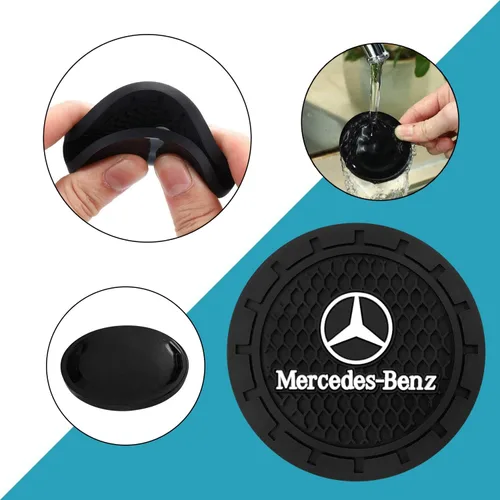 Miniatura 3 de Generic Portavasos de automóvil para Mercedes-Benz Clase A Clase C CLA CLS AMG GLC GLE GLS Empotrable de silicona antideslizante Accesorios