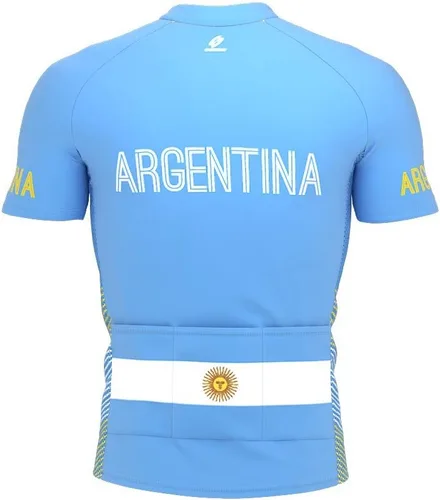 Miniatura 3 de ScudoPro Argentina - Maillot de ciclismo de manga corta con cremallera completa para hombre